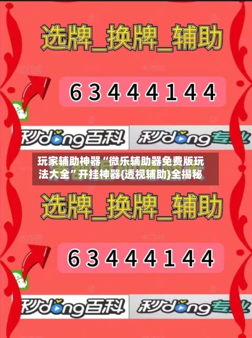 玩家辅助神器“微乐辅助器免费版玩法大全	”开挂神器{透视辅助}全揭秘-第2张图片