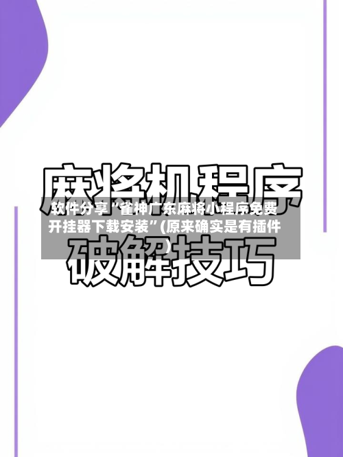 软件分享“雀神广东麻将小程序免费开挂器下载安装”(原来确实是有插件)-第3张图片