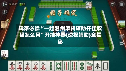 玩家必读“一起温州麻将辅助开挂教程怎么用”开挂神器{透视辅助}全揭秘-第2张图片