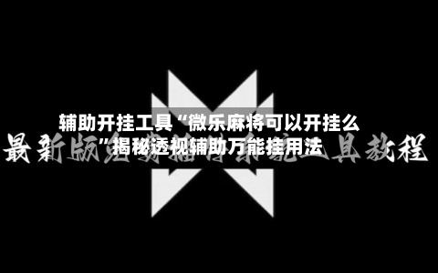辅助开挂工具“微乐麻将可以开挂么”揭秘透视辅助万能挂用法-第3张图片