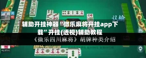 辅助开挂神器“微乐麻将开挂app下载	”开挂(透视)辅助教程-第3张图片