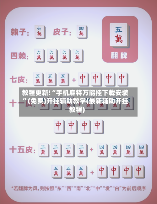 教程更新!“手机麻将万能挂下载安装”(免费)开挂辅助教学(最新辅助开挂教程)-第3张图片