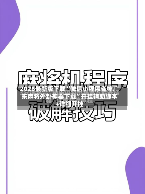 2026最新版下载“微信小程序雀神广东麻将外卦神器下载”开挂辅助脚本+详细开挂-第2张图片