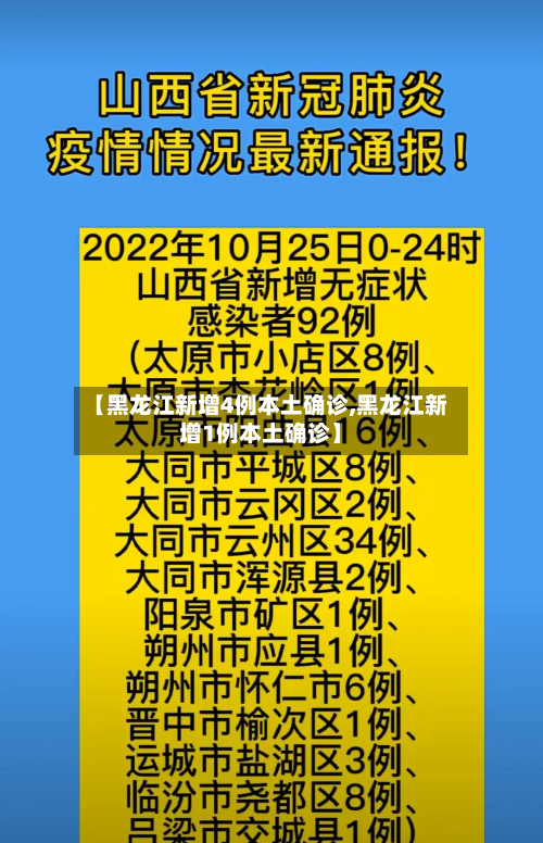 【黑龙江新增4例本土确诊,黑龙江新增1例本土确诊】-第3张图片