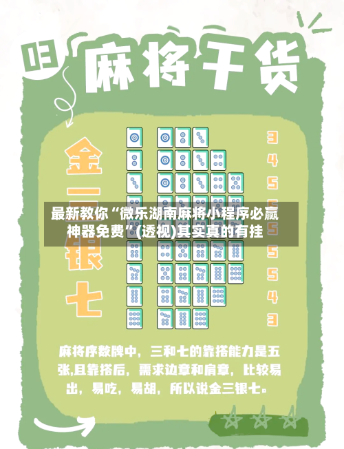 最新教你“微乐湖南麻将小程序必赢神器免费”(透视)其实真的有挂-第2张图片