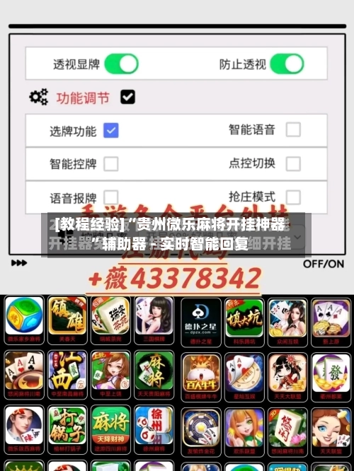 [教程经验]“贵州微乐麻将开挂神器”辅助器 - 实时智能回复-第3张图片