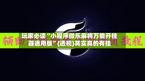 玩家必读“小程序微乐麻将万能开挂器通用版”(透视)其实真的有挂-第2张图片