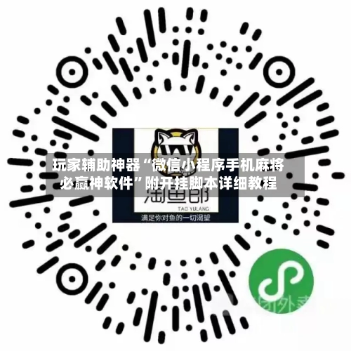 玩家辅助神器“微信小程序手机麻将必赢神软件”附开挂脚本详细教程-第2张图片