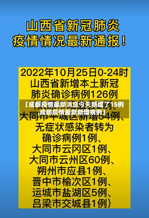 【成都疫情最新消息今天新增了15例,成都疫情最新新增病例】