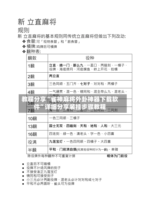 教程分享“雀神麻将外卦神器下载软件”详细分享装挂步骤教程-第2张图片