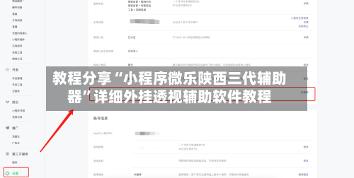 教程分享“小程序微乐陕西三代辅助器”详细外挂透视辅助软件教程-第3张图片