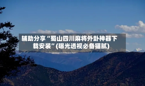 辅助分享“蜀山四川麻将外卦神器下载安装”(曝光透视必备猫腻)-第2张图片