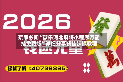 玩家必知“微乐河北麻将小程序万能挂免费版	”详细分享装挂步骤教程-第2张图片